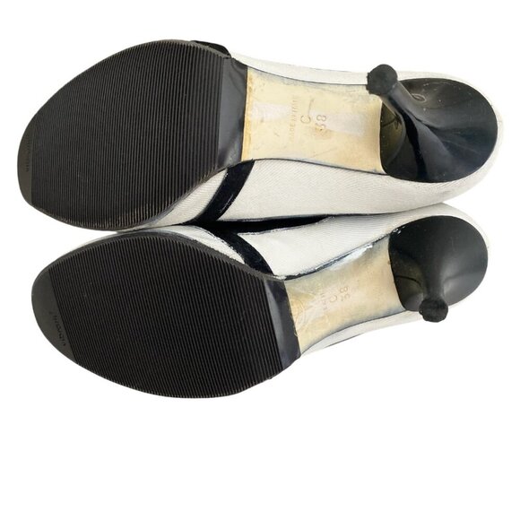 Chanel Interlocking CC Logo Grosgrain Trim Pumps - Picture 10 of 11